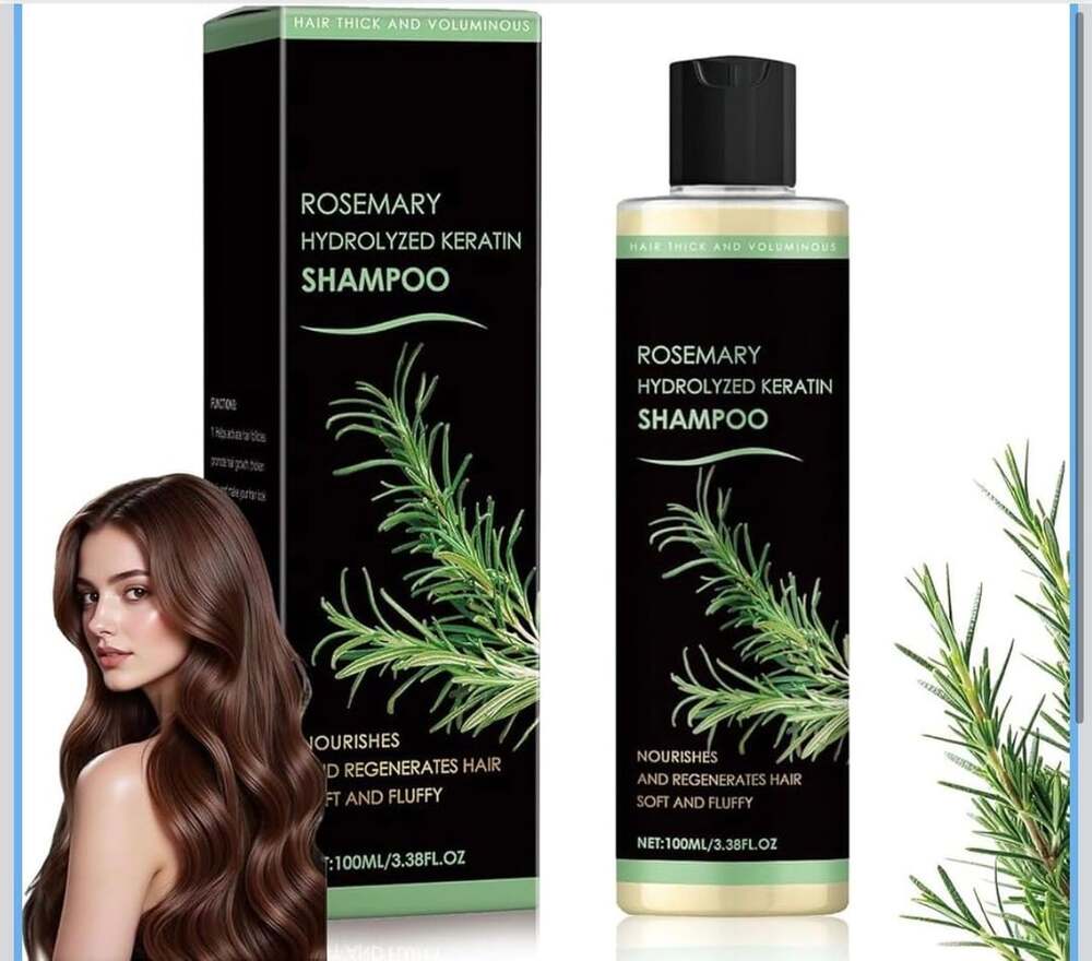 Rosemary Hydrolyzed Keratin Shampoo for Hair Growth and Volumizing - 100ml